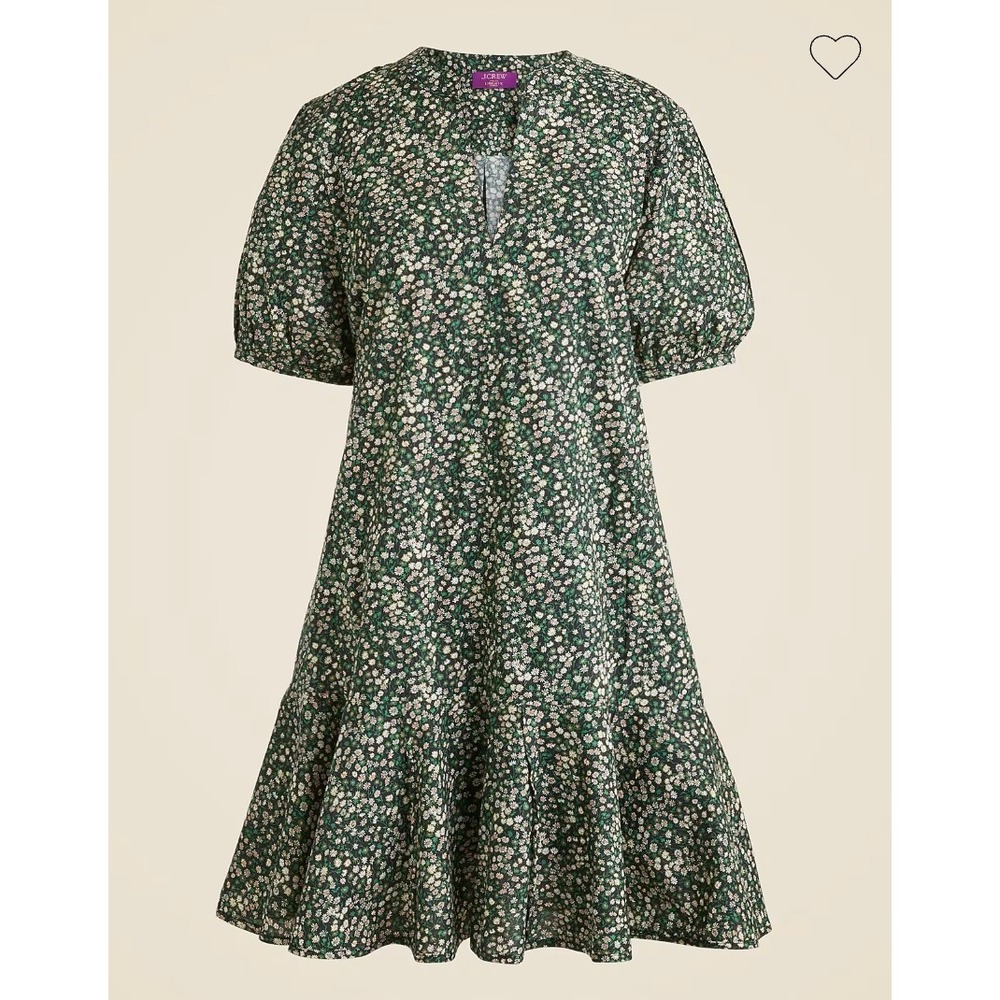 J. Crew Delilah Dress Women XXS Petite Black Floral Liberty Marguerite Preppy